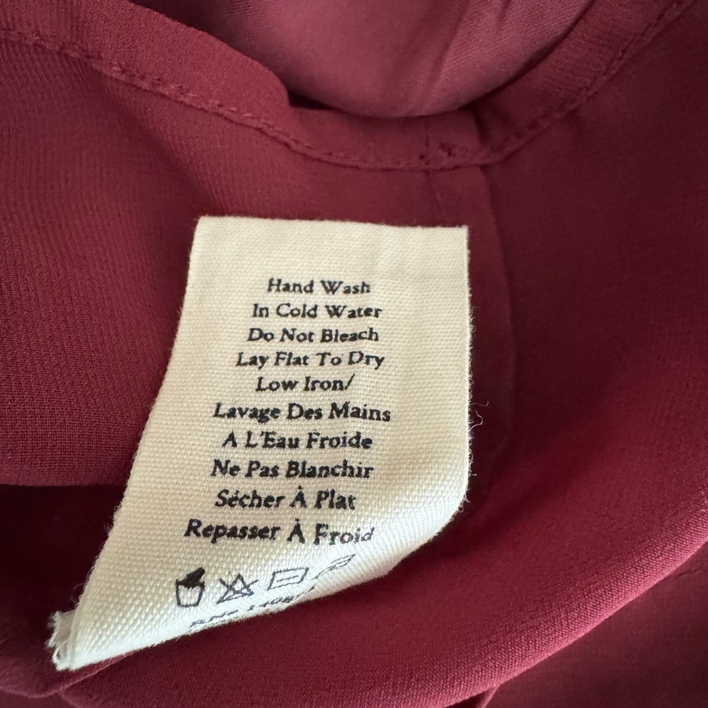 LOVESHACKFANCY RUFFLE MINI TIERED SKIRT OXBLOOD. Size XL. MSRP 275 - Picture 15 of 15